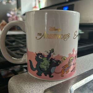 Disney Aristocats Mug with Pink and Black Cat Design